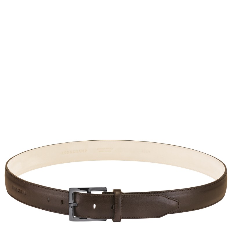 Mocha Longchamp Végétal - Leather Men Belts | 504631GZI