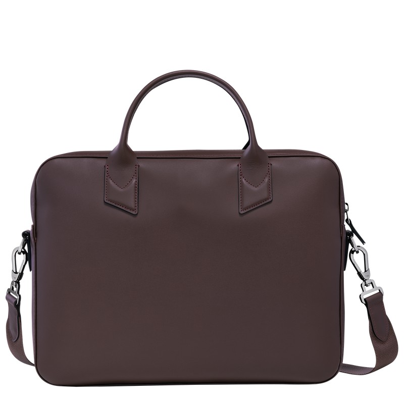 Mocha Longchamp sur Seine - Leather Men Briefcase | 105823ZFX