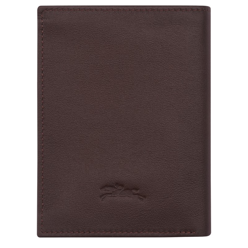 Mocha Longchamp sur Seine - Leather Men Wallets | 794623FOU