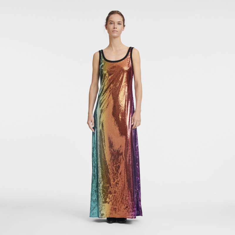 Multicolor Longchamp Long dress - Sequin Women Dresses & Skirts | 876250GXW