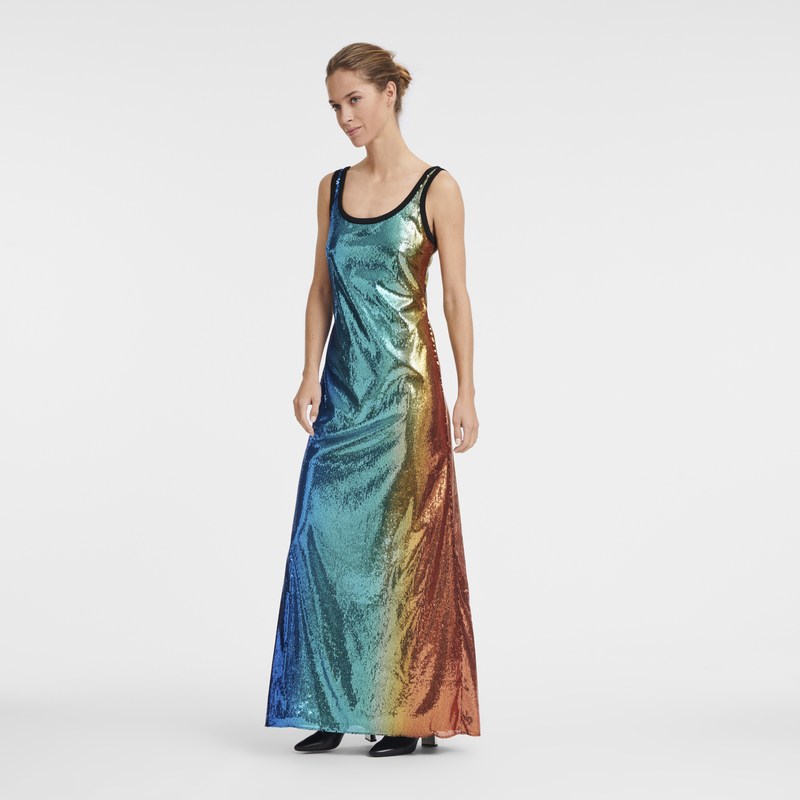 Multicolor Longchamp Long dress - Sequin Women Dresses & Skirts | 876250GXW