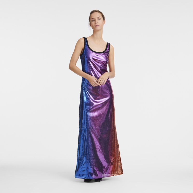 Multicolor Longchamp Long dress - Sequin Women Dresses & Skirts | 876250GXW