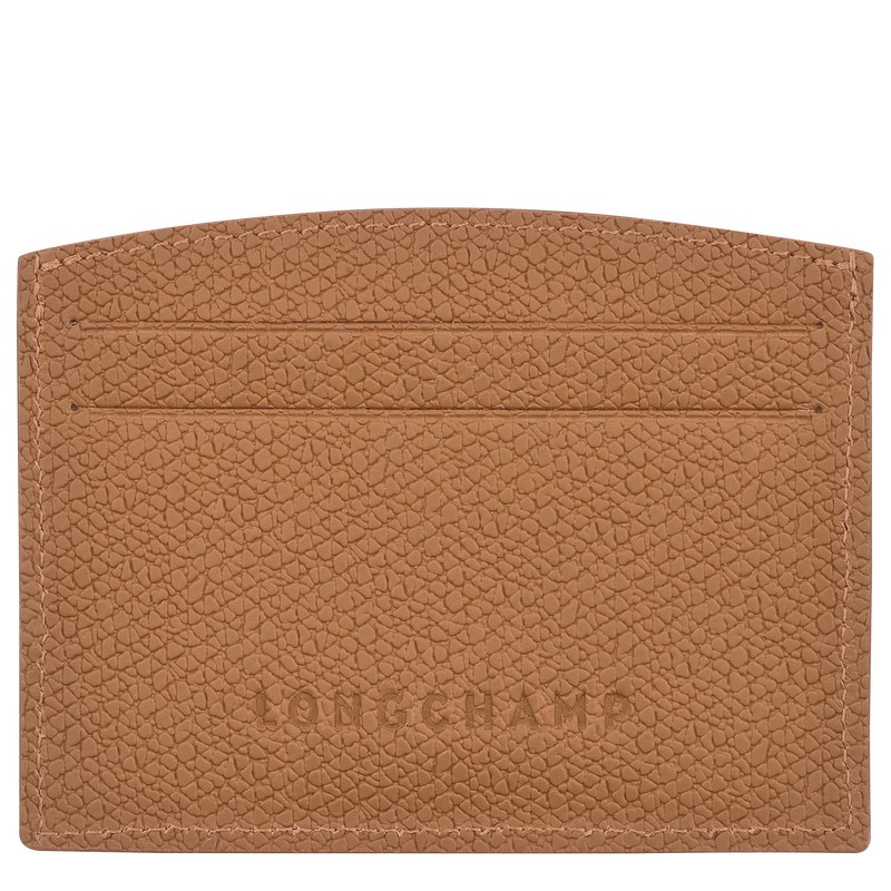 Natural Longchamp Le Roseau Card holder - Leather Women Cardholders & Coin purses | 680714FTW