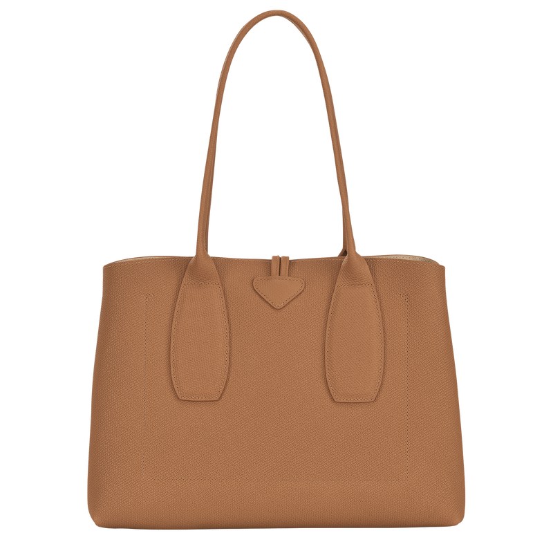 Natural Longchamp Le Roseau L - Leather Women Shoulder bags | 623851SHT