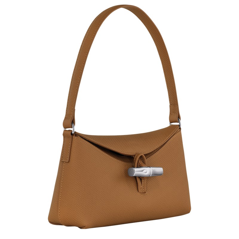 Natural Longchamp Le Roseau S Hobo - Leather Women Shoulder bags | 765830PMQ