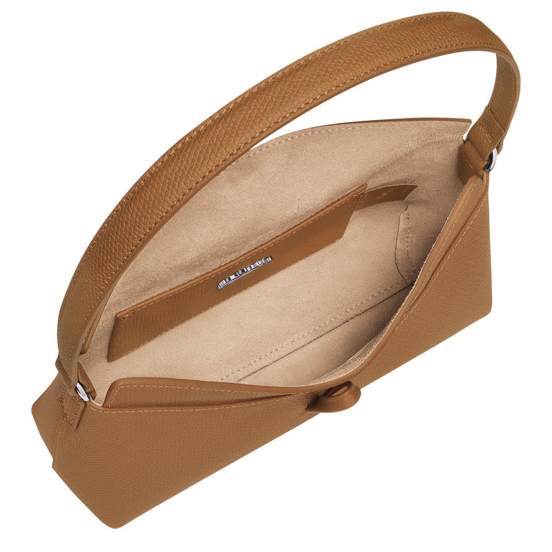 Natural Longchamp Le Roseau S Hobo - Leather Women Shoulder bags | 765830PMQ