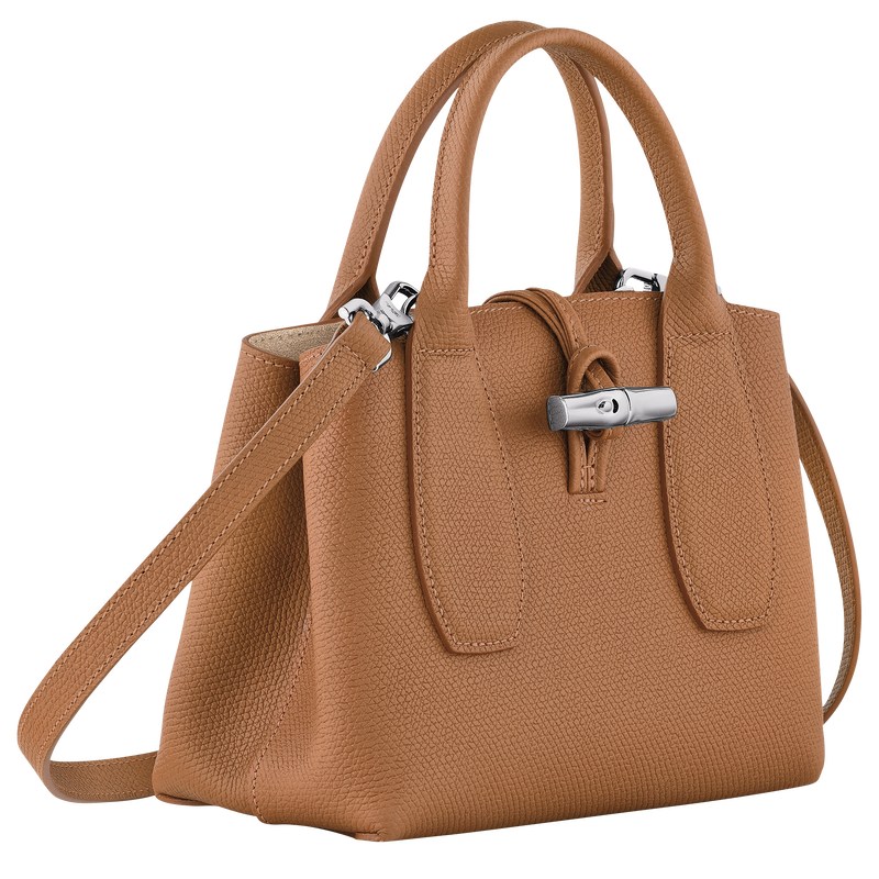 Natural Longchamp Le Roseau S - Leather Women Handbags | 947650CRG