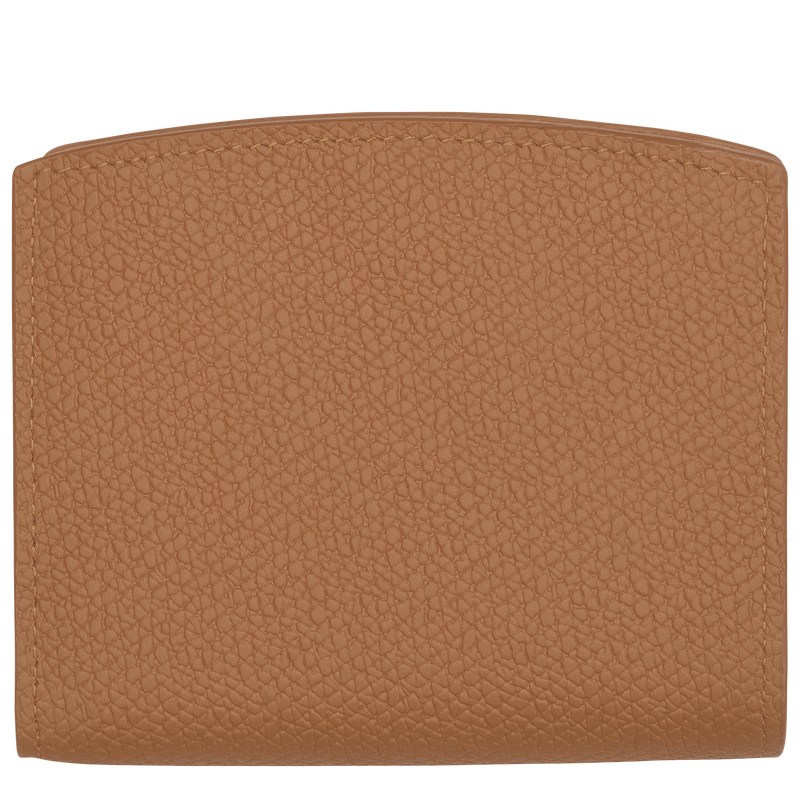 Natural Longchamp Le Roseau - Leather Women Wallets | 516470RUB