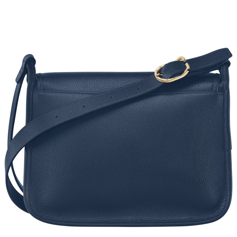 Navy Longchamp Le Foulonné M Crossbody bag - Leather Women Crossbody bags | 148075LJB