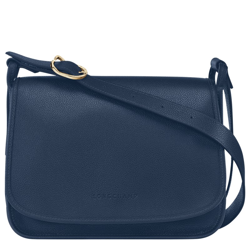 Navy Longchamp Le Foulonné M Crossbody bag - Leather Women Crossbody bags | 148075LJB