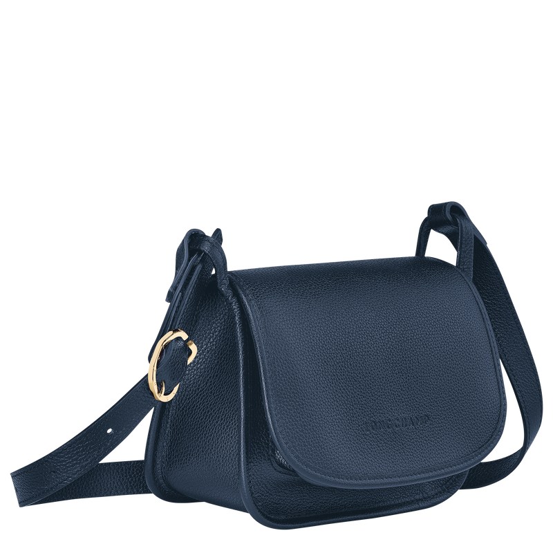 Navy Longchamp Le Foulonné S Crossbody bag - Leather Women Crossbody bags | 563987YMW