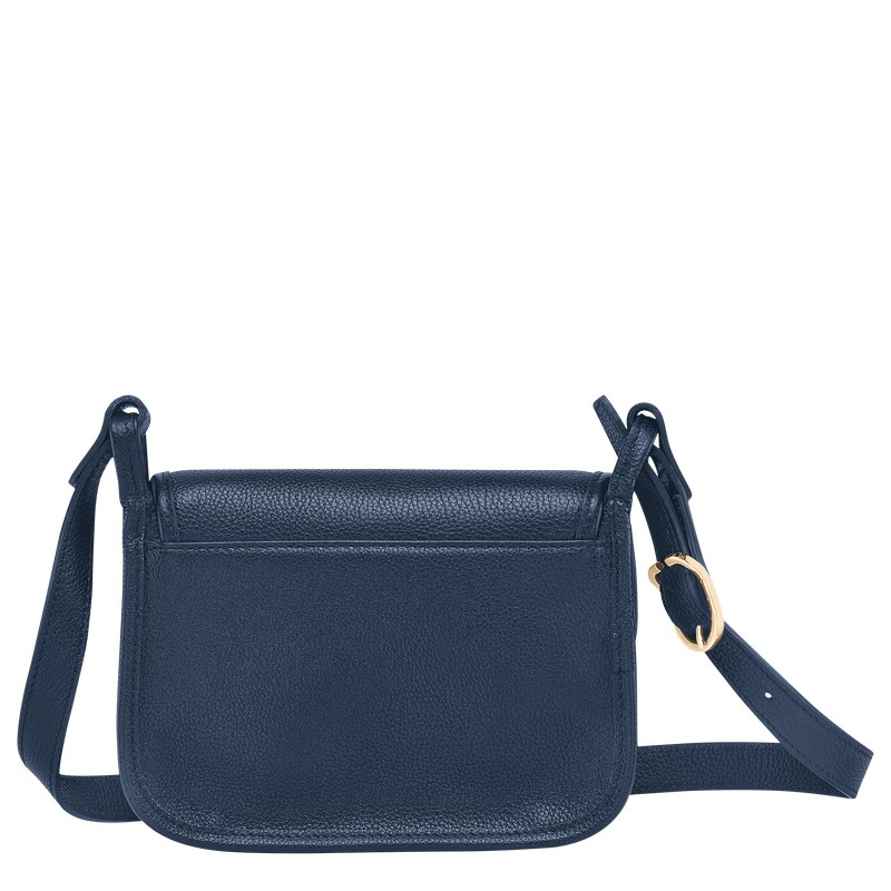 Navy Longchamp Le Foulonné S Crossbody bag - Leather Women Crossbody bags | 563987YMW