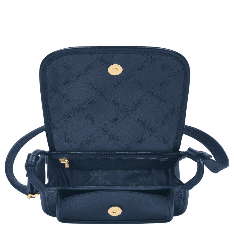 Navy Longchamp Le Foulonné S Crossbody bag - Leather Women Crossbody bags | 563987YMW