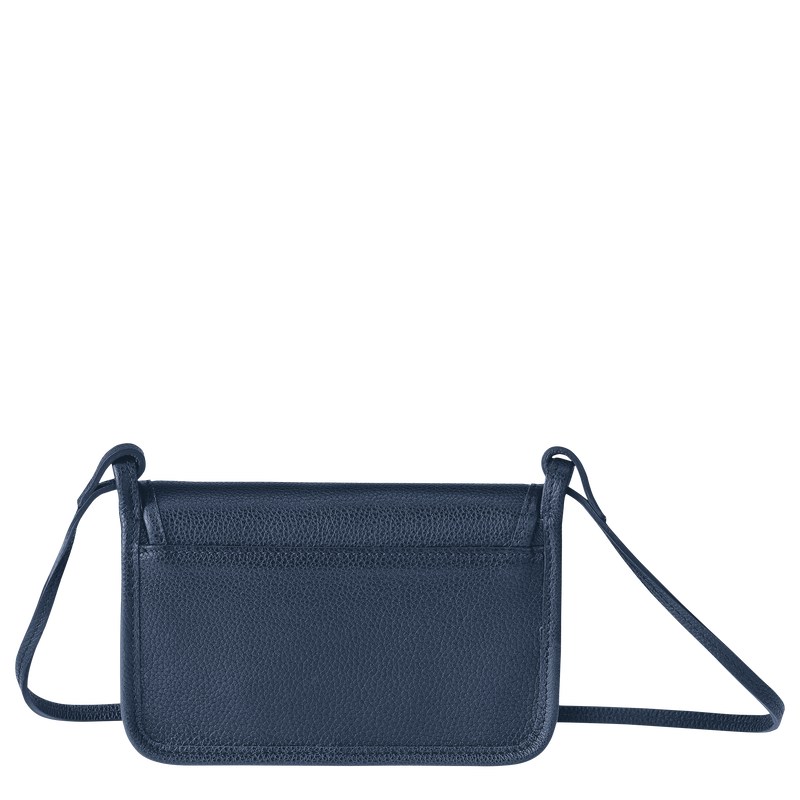 Navy Longchamp Le Foulonné XS Clutch - Leather Women Crossbody bags | 302918VCY