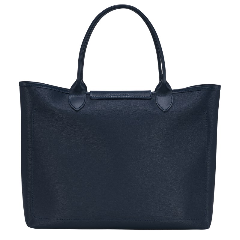 Navy Longchamp Le Pliage City L - Canvas Women Shoulder bags | 216589TUV