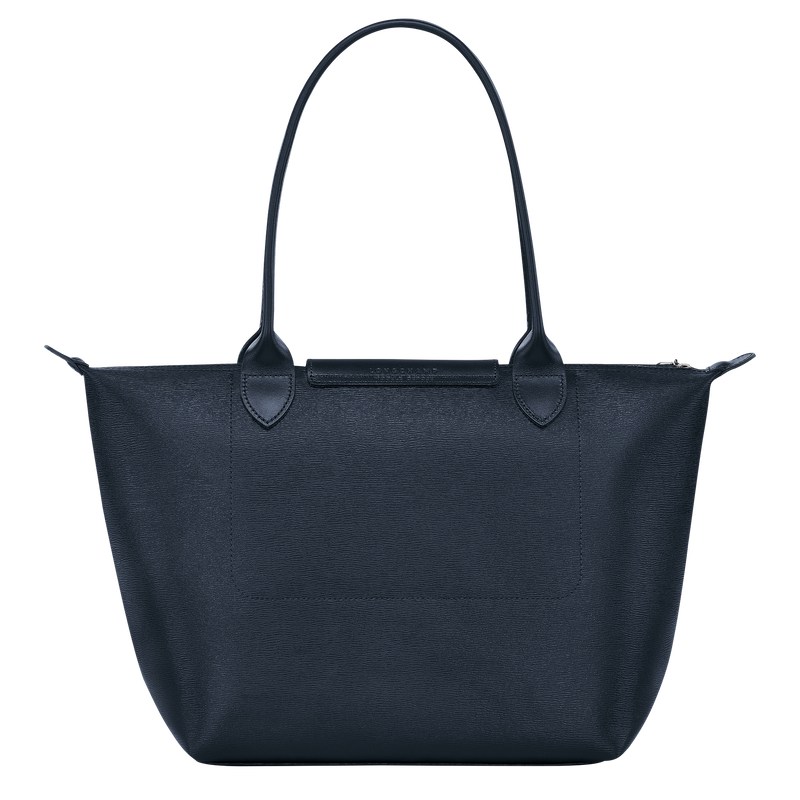 Navy Longchamp Le Pliage City M - Canvas Women Shoulder bags | 432917ABW