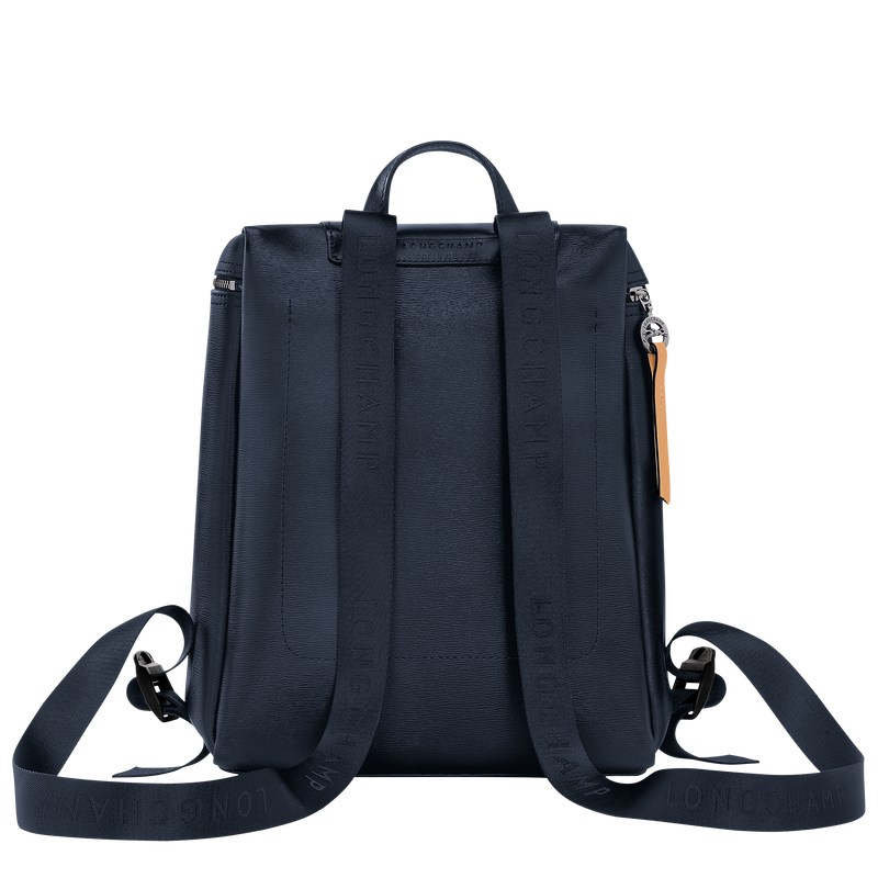 Navy Longchamp Le Pliage City M - Canvas Women Backpacks | 584901HQW