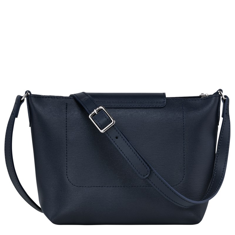 Navy Longchamp Le Pliage City XS Crossbody bag - Canvas Women Crossbody bags | 615897CMF