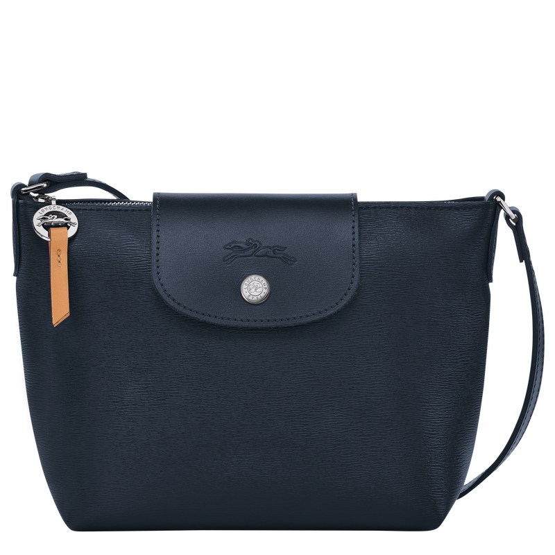 Navy Longchamp Le Pliage City XS Crossbody bag - Canvas Women Crossbody bags | 615897CMF