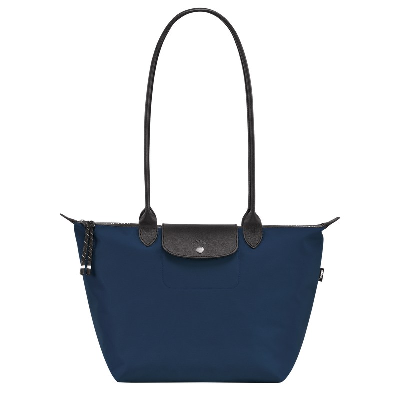 Navy Longchamp Le Pliage Energy L - Recycled canvas Women Shoulder bags | 392047QJR