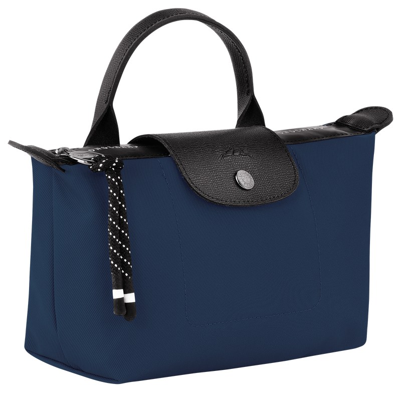 Navy Longchamp Le Pliage Energy Pouch - Recycled canvas Women Pouches & Cases | 827495IHX