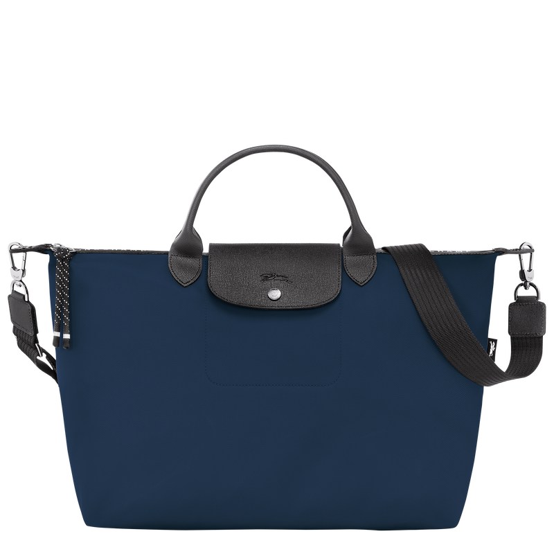 Navy Longchamp Le Pliage Energy XL - Recycled canvas Women Handbags | 351907FRH