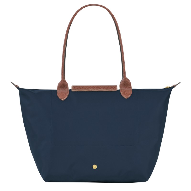 Navy Longchamp Le Pliage Original L - Recycled canvas Women Shoulder bags | 837542LYJ