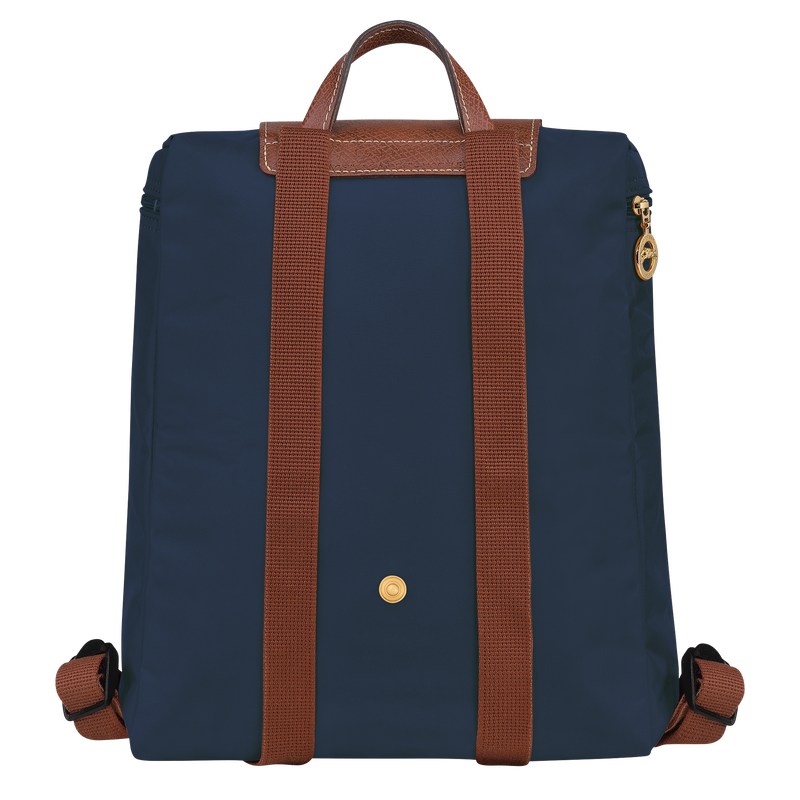 Navy Longchamp Le Pliage Original M - Recycled canvas Women Backpacks | 541802BSA