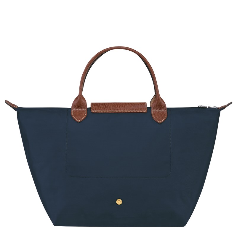 Navy Longchamp Le Pliage Original M - Recycled canvas Women Handbags | 571083OKR