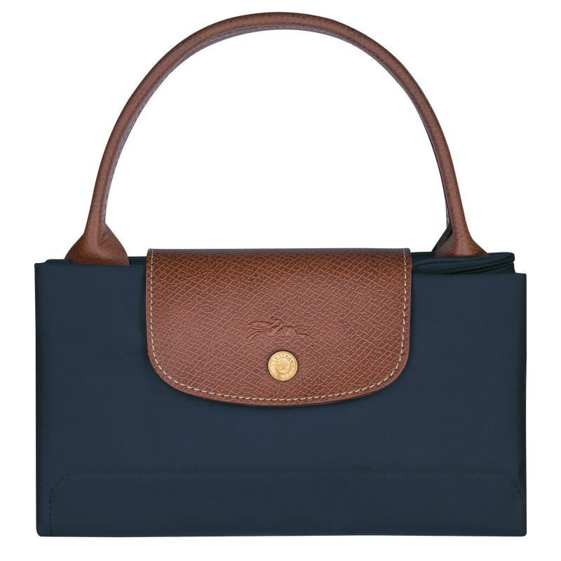 Navy Longchamp Le Pliage Original M - Recycled canvas Women Handbags | 571083OKR