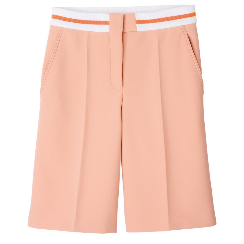 Nude Longchamp Bermuda shorts - Double faced Women Trousers & shorts | 780463ZCH