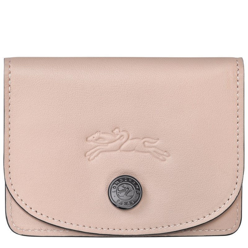 Nude Longchamp Le Pliage Xtra Card holder - Leather Women Pouches & Cases | 628170SAI