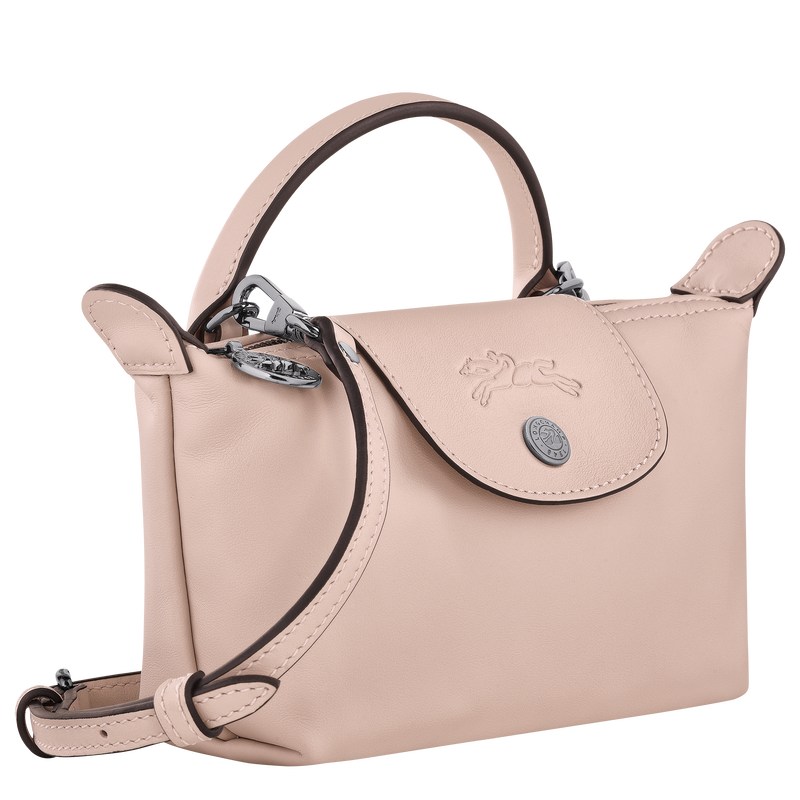 Nude Longchamp Le Pliage Xtra XS Pouch - Leather Women Crossbody bags | 349517OXU