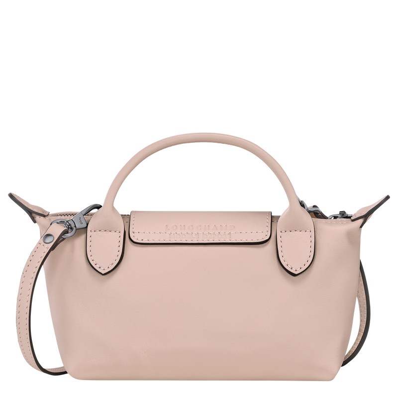 Nude Longchamp Le Pliage Xtra XS Pouch - Leather Women Crossbody bags | 349517OXU