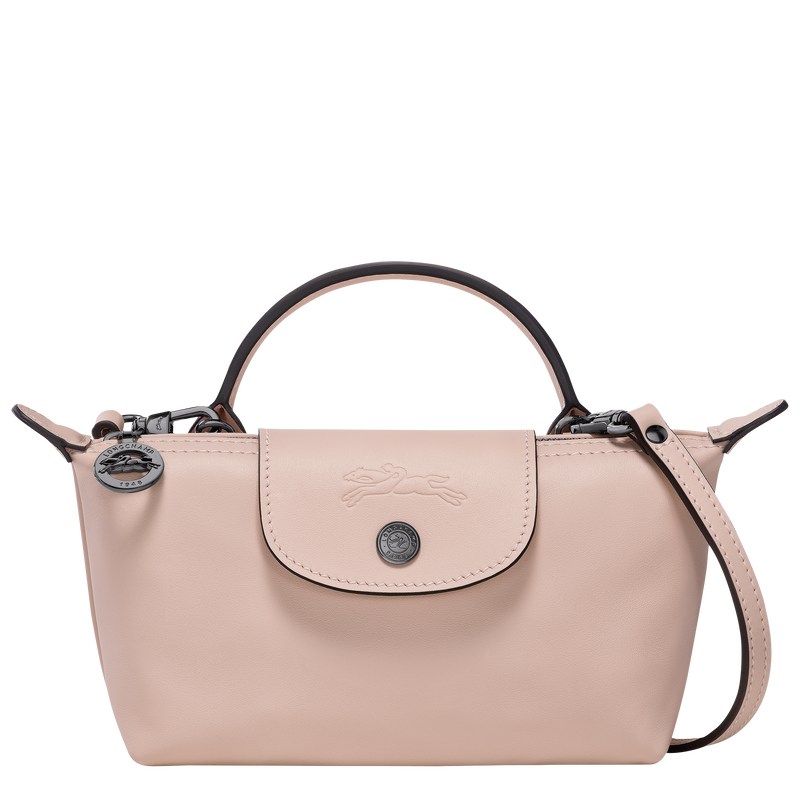 Nude Longchamp Le Pliage Xtra XS Pouch - Leather Women Crossbody bags | 349517OXU