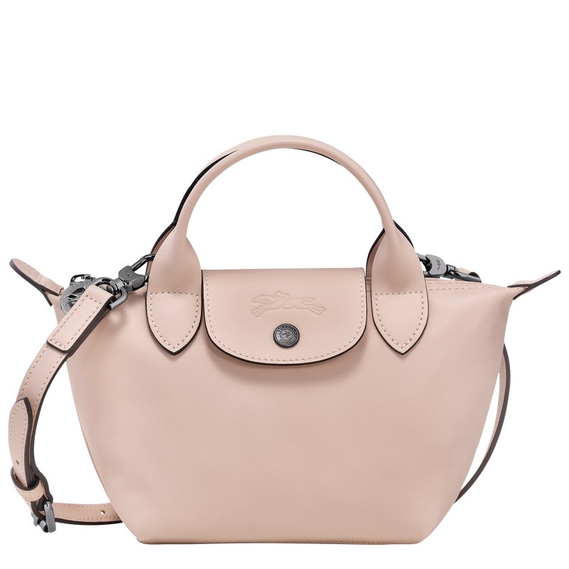 Nude Longchamp Le Pliage Xtra XS - Leather Women Handbags | 698725ODX