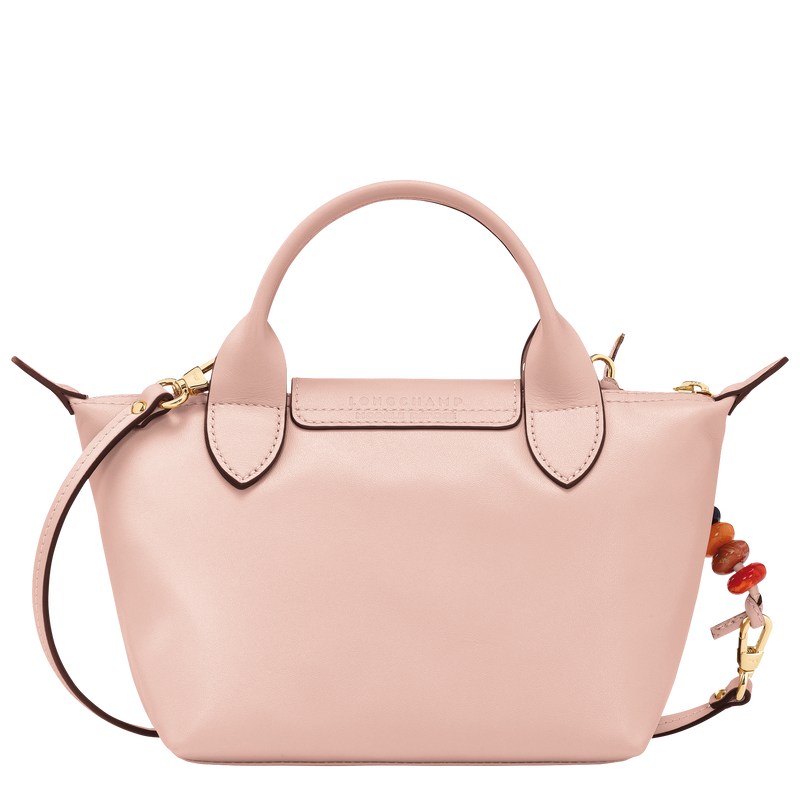 Nude Longchamp Le Pliage Xtra XS - Leather Women Handbags | 052379FXQ