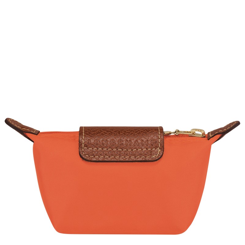 Orange Longchamp Le Pliage Original Coin purse - Recycled canvas Women Cardholders & Coin purses | 824013MAO