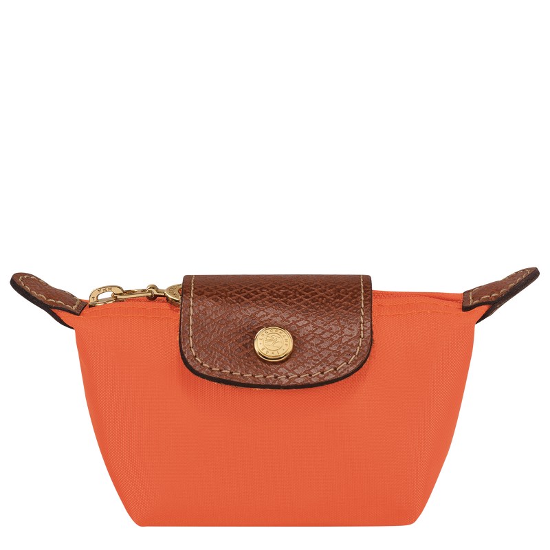 Orange Longchamp Le Pliage Original Coin purse - Recycled canvas Women Cardholders & Coin purses | 824013MAO