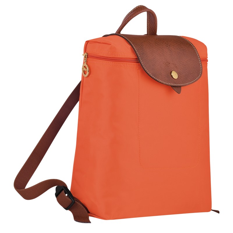 Orange Longchamp Le Pliage Original M - Recycled canvas Women Backpacks | 968012XMA