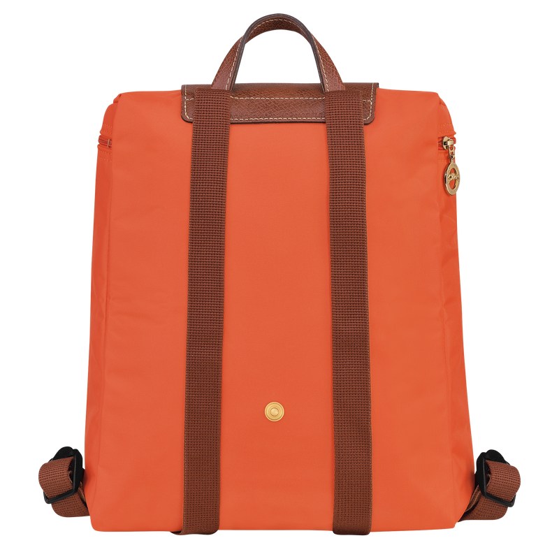 Orange Longchamp Le Pliage Original M - Recycled canvas Women Backpacks | 968012XMA