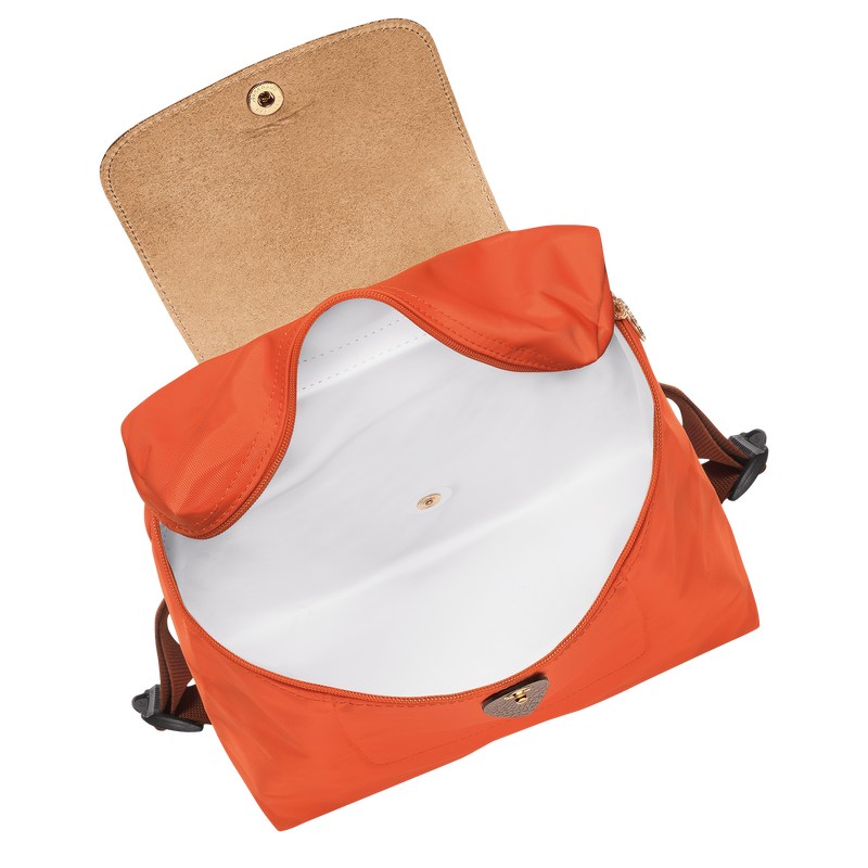 Orange Longchamp Le Pliage Original M - Recycled canvas Women Backpacks | 968012XMA