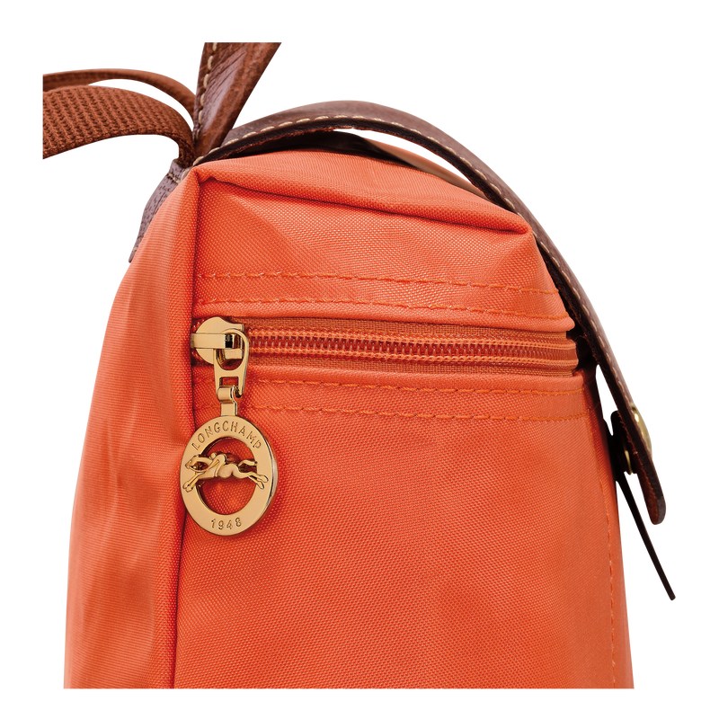 Orange Longchamp Le Pliage Original M - Recycled canvas Women Backpacks | 968012XMA