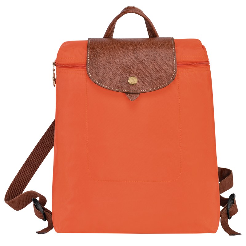 Orange Longchamp Le Pliage Original M - Recycled canvas Women Backpacks | 968012XMA