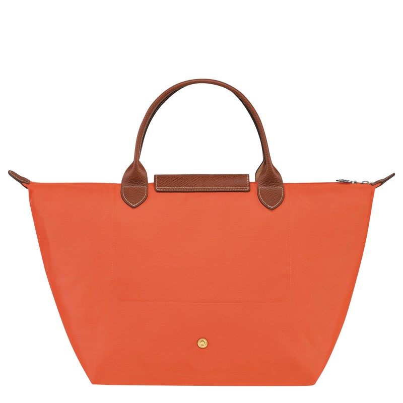 Orange Longchamp Le Pliage Original M - Recycled canvas Women Handbags | 650814OAG