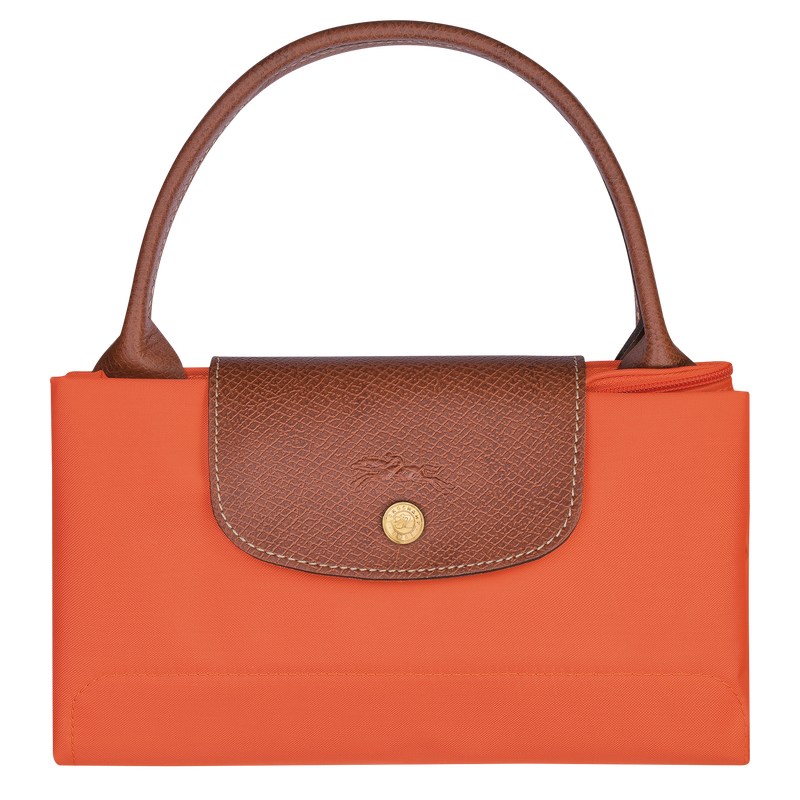 Orange Longchamp Le Pliage Original M - Recycled canvas Women Handbags | 650814OAG