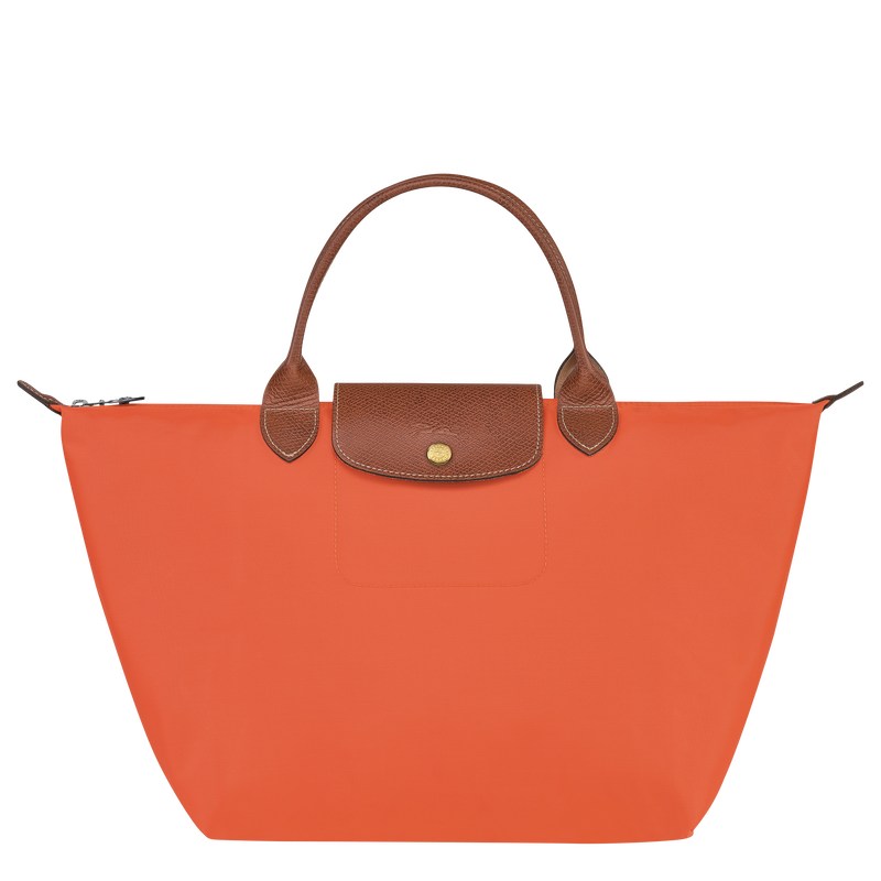 Orange Longchamp Le Pliage Original M - Recycled canvas Women Handbags | 650814OAG