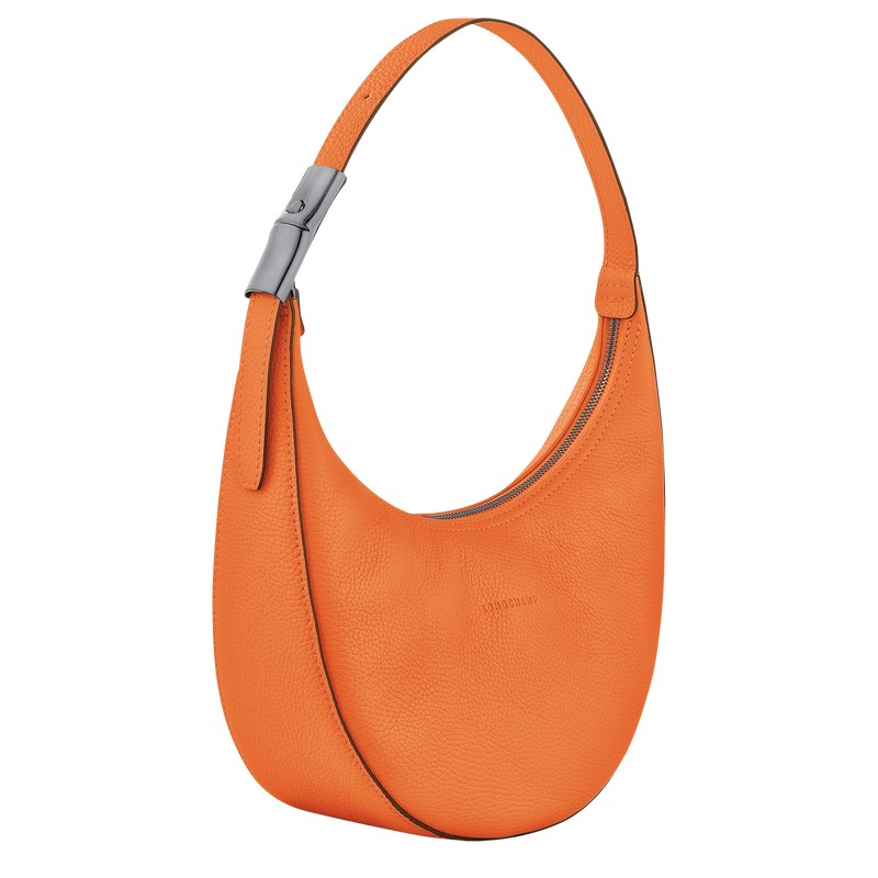 Orange Longchamp Le Roseau Essential M Hobo - Leather Women Shoulder bags | 412597YTO