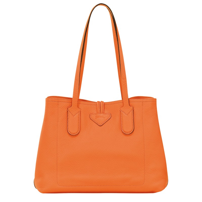 Orange Longchamp Le Roseau Essential M - Leather Women Shoulder bags | 538402QJO