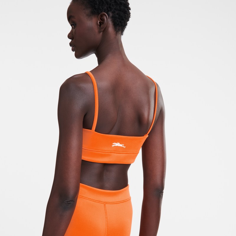 Orange Longchamp Sport bra - Jersey Women Tops & Blouses | 405769CGH